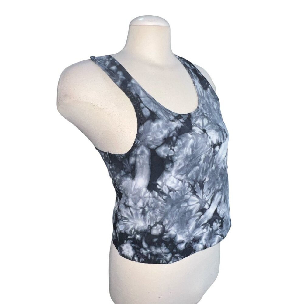 Champion Racerback Sleeveless Cropped Casual Tank Top Sz XL Womens Navy & White
